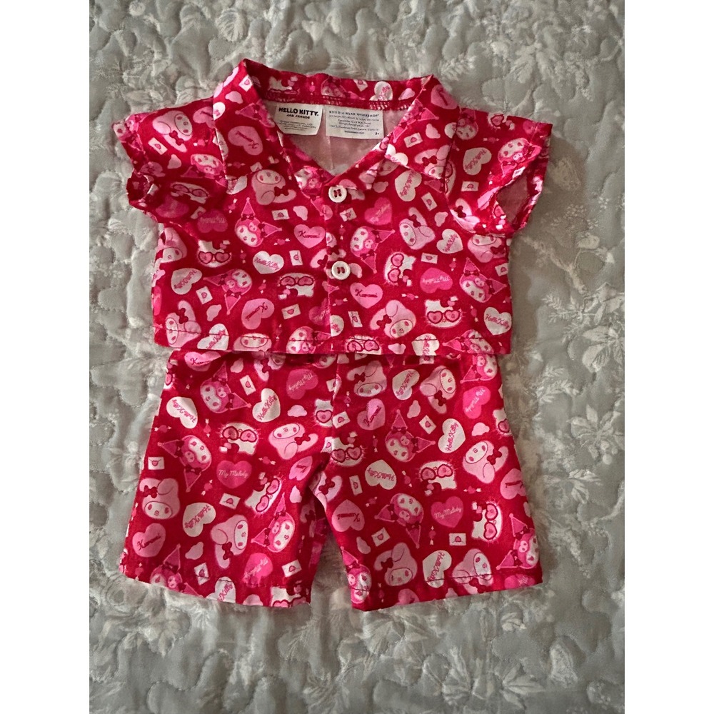 Build A Bear Sanrio Hello Kitty And Friends Valentines Pajama Set